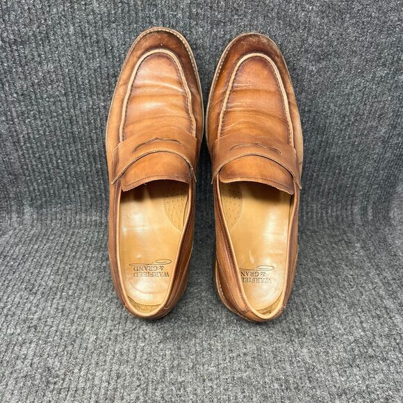 Warfield & Grand Camino Penny Loafers Brown Leather Dress Shoes Mens Size 10 US
